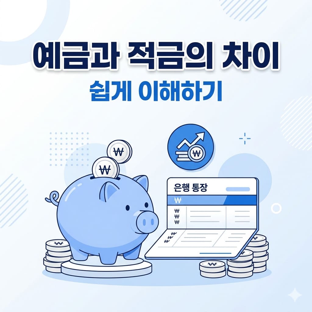 예금과 적금의 차이 쉽게 이해하기
